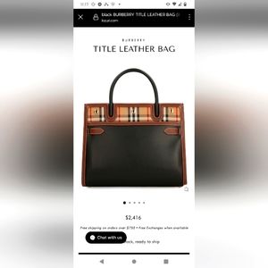 Burberry handbag plus clutch